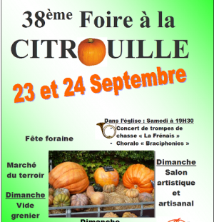 38ème foire à la citrouille les 23 et 24 septembre 2017