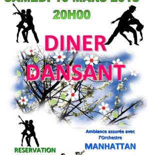 Diner dansant Bal de printemps 10 Mars 2018