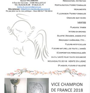 L’Arche du souvenir Vice Champion de France de Gravure sur verre 2018