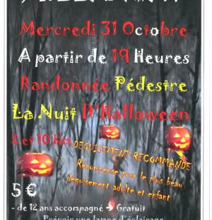 Randonnée nocturne d’Halloween 31 Octobre 2018