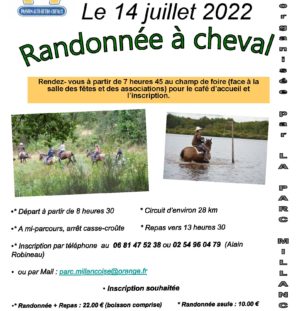 Randonnée à Cheval – 14 juillet 2022