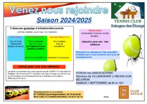 TENNIS CLUB SOLOGNE DES ÉTANGS 2024/2025
