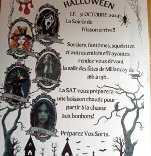 HALLOWEEN 31 OCTOBRE 16H A 19H SALLE DES FÊTES LA SAT