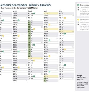 CALENDRIER DE COLLECTE DES DÉCHETS 2025