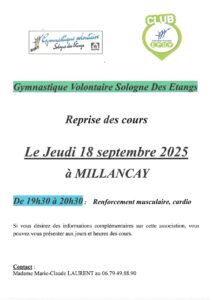 Jeudi 18 septembre Gymnastique