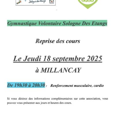Jeudi 18 septembre Gymnastique