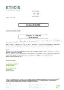 COUPURE DE COURANT 09 DÉCEMBRE LE SOUCHET