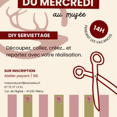 LA MAISON DU CERF ATELIERS CRÉATIFS MERCREDI APRÈS-MIDI