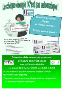 DERNIÈRE Matinée spéciale Chèque Énergie à France Services