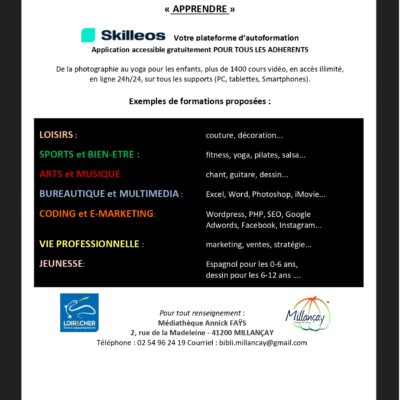 APPRENDRE PLATEFORME SKILLEOS BIBLIOTHÈQUE