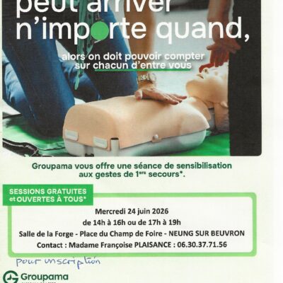 MERCREDI 24 JUIN GESTE 1ERS SECOURS