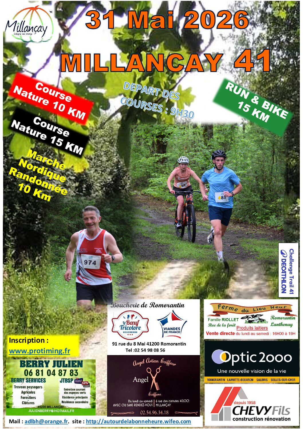 Course nature Millançay 31 mai 2026