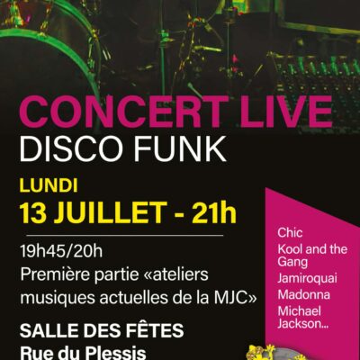 CONCERT LIVE 13 JUILLET 21H00