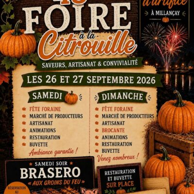 FOIRE A LA CITROUILLE 26 ET 27 SEPTEMBRE 2026