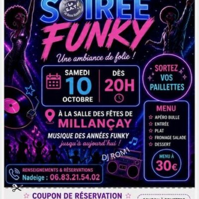 SOIREE FUNKY SAMEDI 10 OCTOBRE 2026